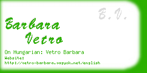 barbara vetro business card